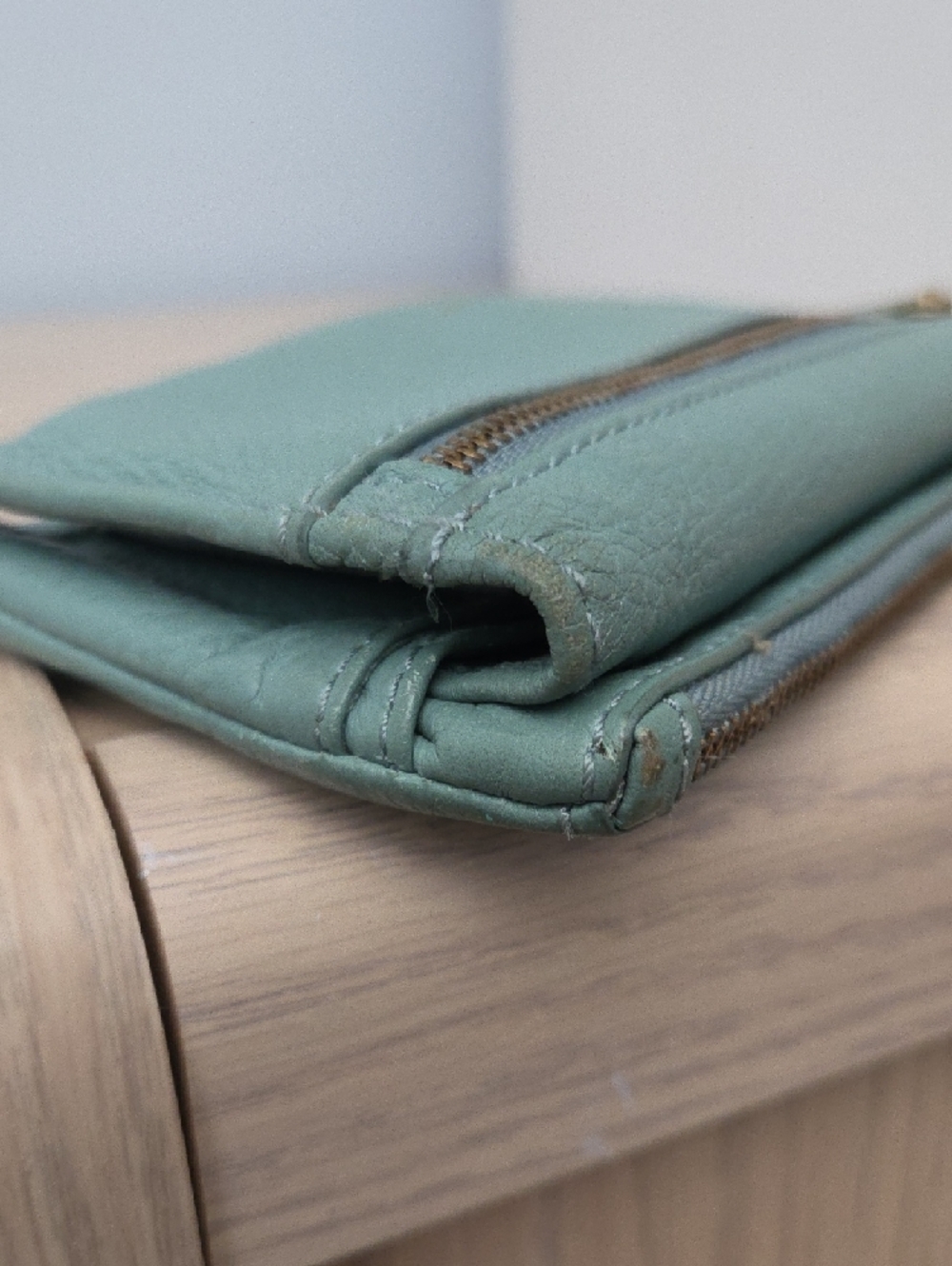 Fossil Preston Teal Pebbled Leather Flap Wallet - Picture 10 of 13